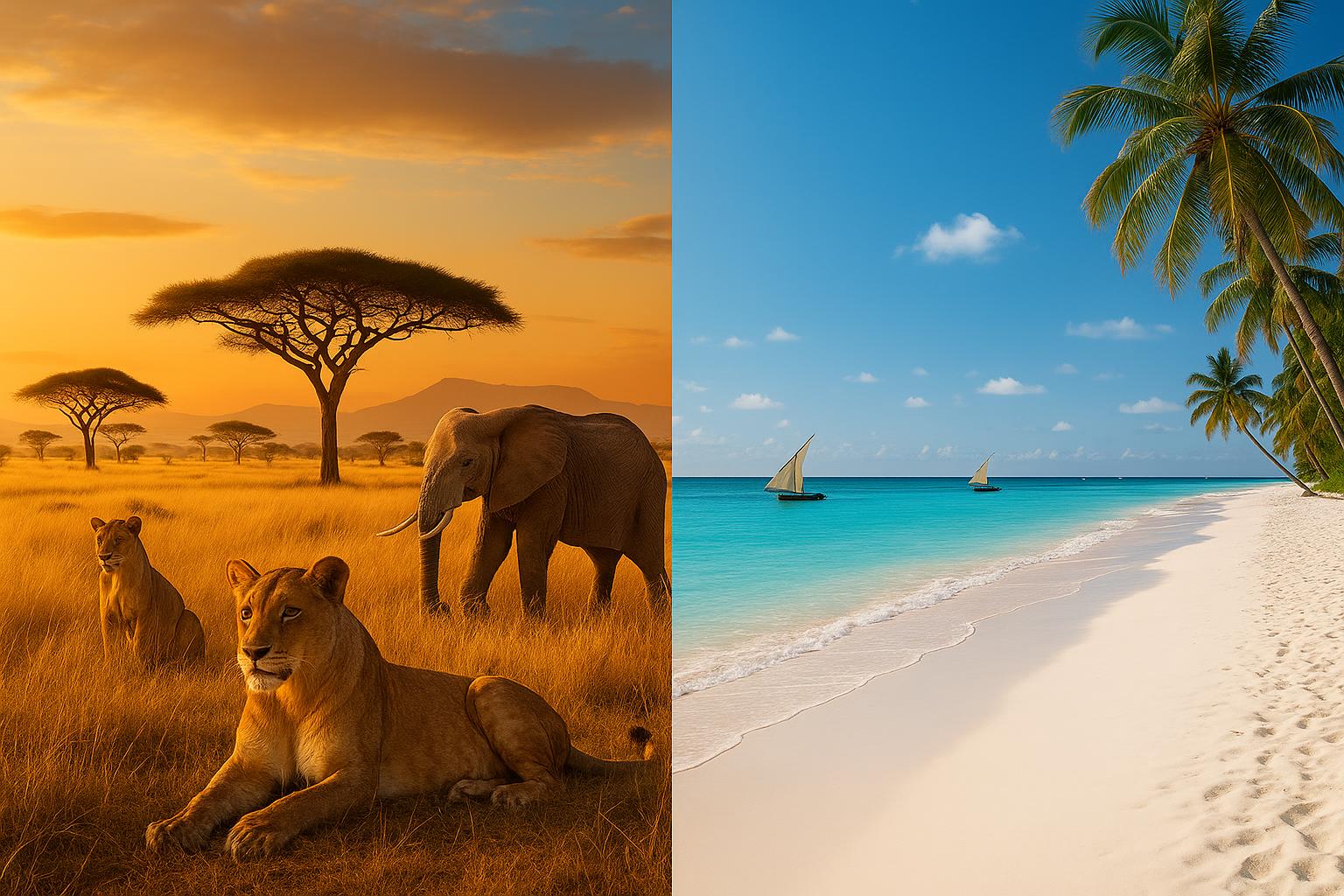 Safari y Playa Kenia